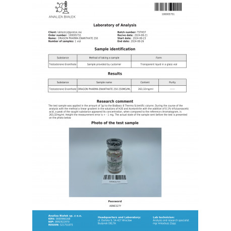 Enantat 250 Lab Test Results