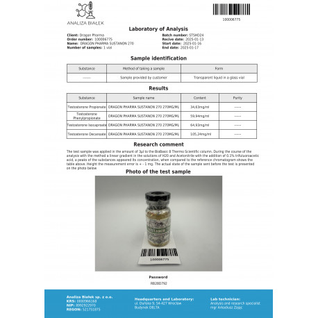 Sustanon 270 Lab Test Results