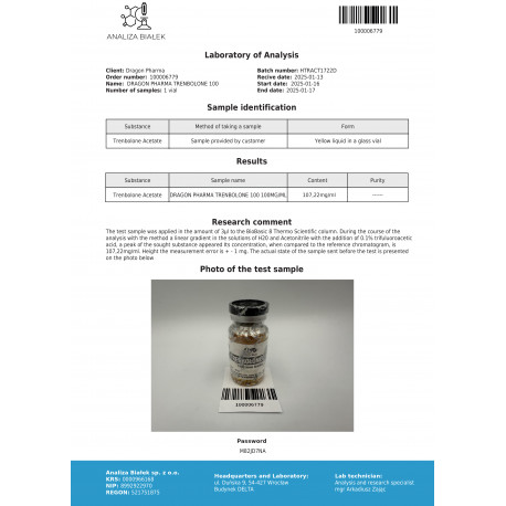 Trenbolone 100 Lab Test Results