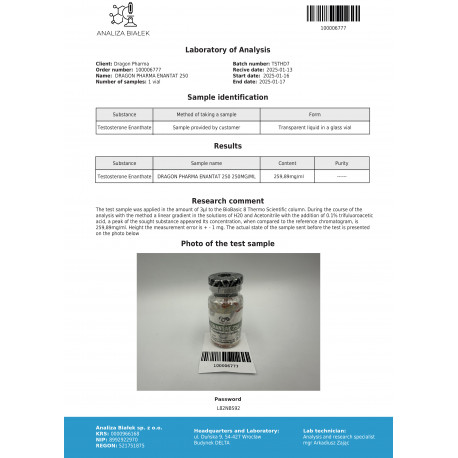 Enantat 250 Lab Test Results