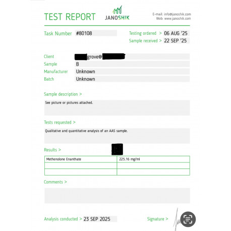 Primobolan 200 lab Test Results